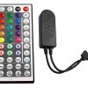 LED RGB Music maitinimo valdiklis, 12-24V, 3 kanalai, su IR pulteliu, 44 mygtukų, Tuya