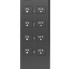 LED šviesos ryškumo reguliavimo pultelis, 4 zonos, juodas LED šviesos ryškumo reguliavimo pultelis, 4 zonos, juodas