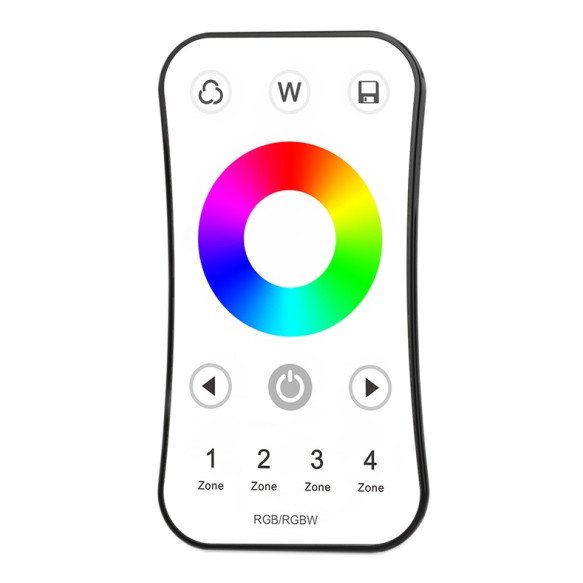 LED RGB/RGBW spalvos reguliavimo pultelis R8, 4 zonos, baltas LED RGB/RGBW spalvos reguliavimo pultelis R8, 4 zonos, baltas