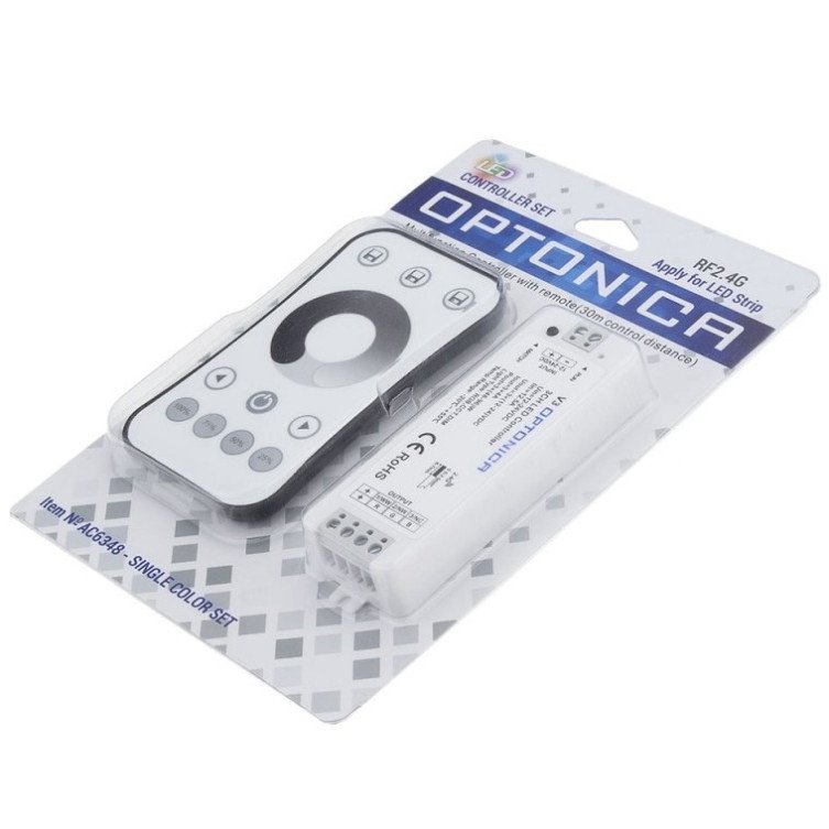 LED vienos spalvos maitinimo valdiklis, 12-24V, 4A/kan., 3 kanalai, su IR pulteliu LED vienos spalvos maitinimo valdiklis, 12-24V, 4A/kan., 3 kanalai, su IR pulteliu