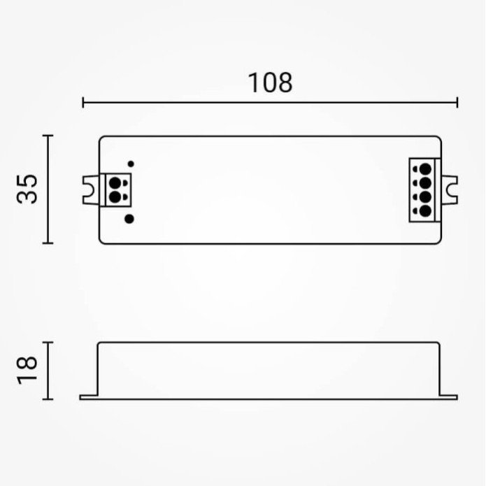 LED vienos spalvos maitinimo valdiklis, 12-24V, 4A/kan., 3 kanalai, su IR pulteliu LED vienos spalvos maitinimo valdiklis, 12-24V, 4A/kan., 3 kanalai, su IR pulteliu