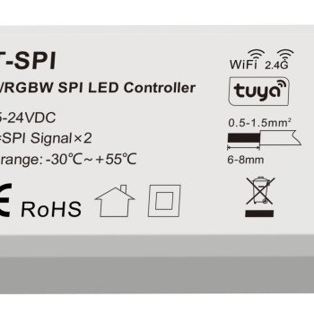 LED SPI valdiklis, 5-24V, nuotolinis valdymas, Tuya
