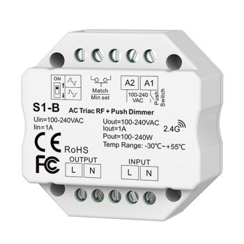 TRIAC maitinimo valdiklis, AC100-240V, 1A, nuotolinis valdymas