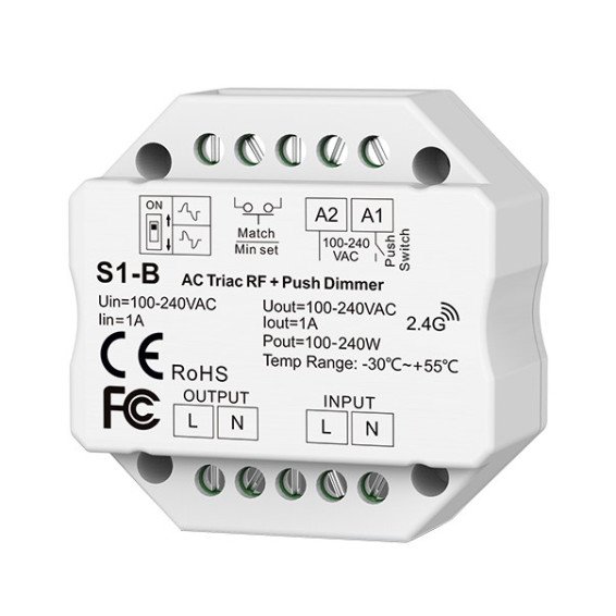 TRIAC maitinimo valdiklis, AC100-240V, 1A, nuotolinis valdymas TRIAC maitinimo valdiklis, AC100-240V, 1A, nuotolinis valdymas