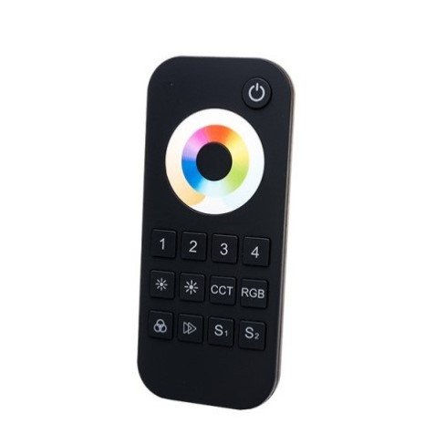 LED RGB CCT spalvų reguliavimo pultelis, juodas