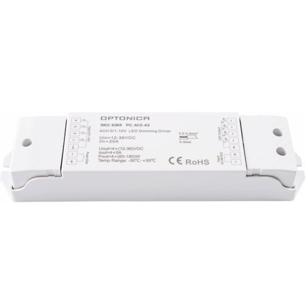LED maitinimo šaltinis, 12-36V, reguliuojamas, 5A/kan., 4 kanalai LED maitinimo šaltinis, 12-36V, reguliuojamas, 5A/kan., 4 kanalai