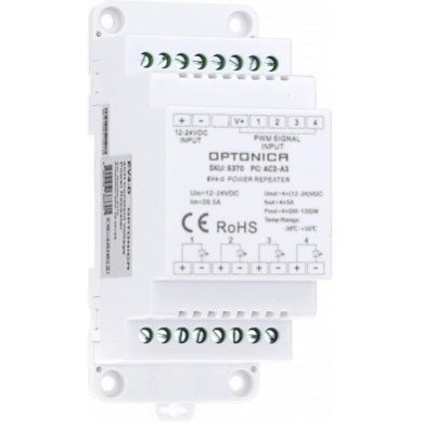 LED maitinimo šaltinis, 12-24V, reguliuojamas, 5A/kan., 4 kanalai LED maitinimo šaltinis, 12-24V, reguliuojamas, 5A/kan., 4 kanalai