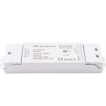 LED DALI maitinimo šaltinis, 12-24V, 480W, reguliuojamas, 5 metai garantija
