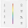 LED RGB/RGBW spalvos reguliavimo panelė, 4 zonos, sieninė, balta LED RGB/RGBW spalvos reguliavimo panelė, 4 zonos, sieninė, balta