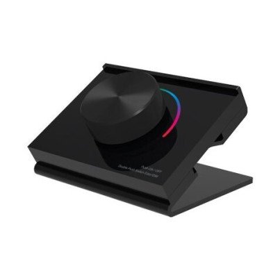 LED RGB spalvos reguliavimo panelė, stalinė, sukama, juoda, 3 metai garantija