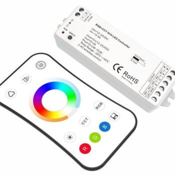 LED RGB CCT maitinimo valdiklis, 12-24V, 3A/kan., 5 kanalai, su IR pulteliu, 3 metai garantija