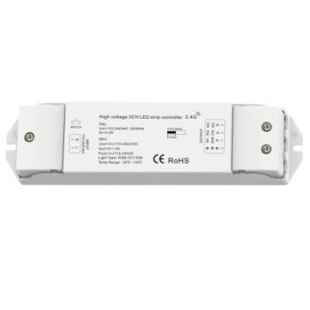 LED RGB CCT juostos maitinimo valdiklis, DC110-240V, 1A/kan., 3 kanalai LED RGB CCT juostos maitinimo valdiklis, DC110-240V, 1A/kan., 3 kanalai