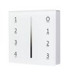 LED šviesos ryškumo reguliavimo panelė/valdiklis, 4 zonos, 3 scenos, sieninė, sensorinė, balta