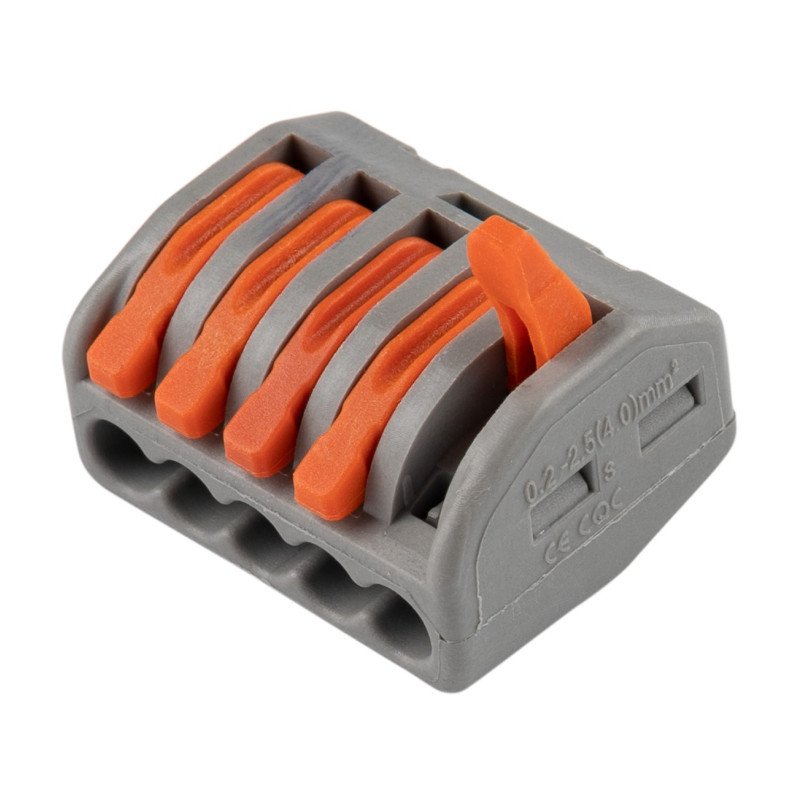 Užspaudžiamas laido sujungimas, 5 gyslos