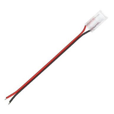 Tiesus užspaudžiamas sujungimas su laidu LED COB juostai 10mm
