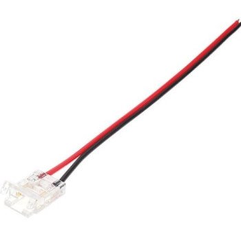 Tiesus užspaudžiamas sujungimas su laidu LED COB juostai 10mm