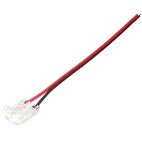 Tiesus užspaudžiamas sujungimas su laidu LED COB juostai 10mm