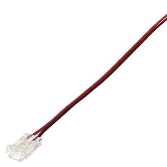 2 kontaktų užspaudžiamas sujungimas juosta-laidas LED SMD juostai 8mm 2 kontaktų užspaudžiamas sujungimas juosta-laidas LED SMD juostai 8mm