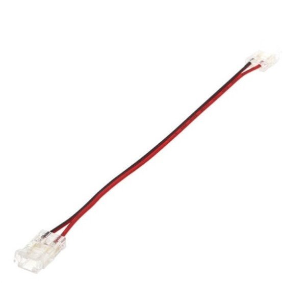 2 kontaktų 2 galų užspaudžiamas sujungimas LED COB juostai 8mm