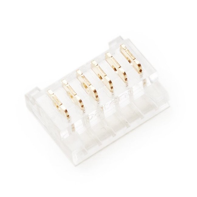6 kontaktų užspaudžiamas sujungimas juosta-juosta LED SMD juostai 12mm