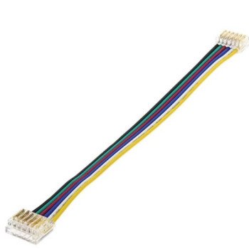 6 kontaktų 2 galų užspaudžiamas sujungimas LED SMD juostai 12mm