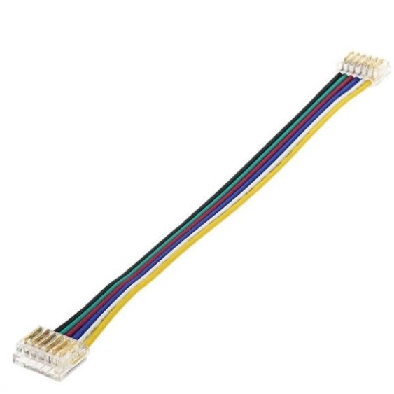 6 kontaktų 2 galų užspaudžiamas sujungimas LED SMD juostai 12mm