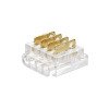 4 kontaktų užspaudžiamas sujungimas juosta-laidas LED SMD juostai 10mm 4 kontaktų užspaudžiamas sujungimas juosta-laidas LED SMD juostai 10mm