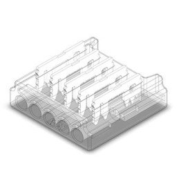 5 kontaktų užspaudžiamas sujungimas juosta-laidas LED SMD juostai 12mm