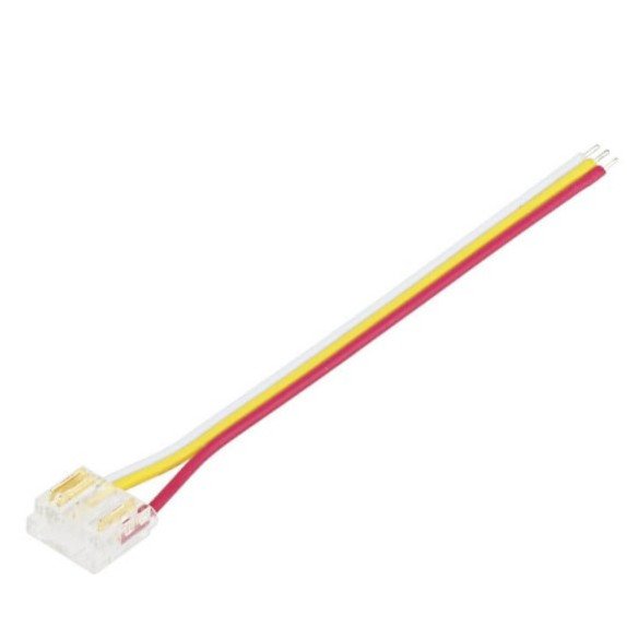 Užspaudžiama galinė jungtis su laidu Magic RGB 10mm LED juostai Užspaudžiama galinė jungtis su laidu Magic RGB 10mm LED juostai