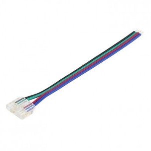 Užspaudžiama galinė jungtis su laidu COB RGB 10mm LED juostai