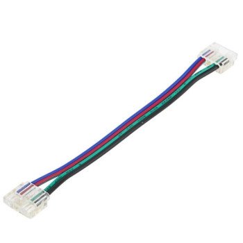 Užspaudžiama 2-jų galų jungtis su laidu COB RGB 10mm LED juostai
