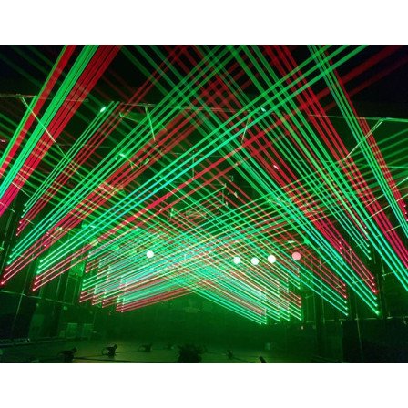 RGB lazerių sija, 12W