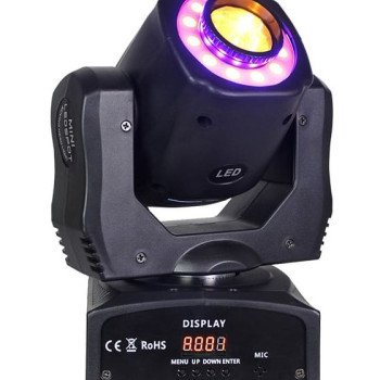 LED taškinis, rašto, judantis prožektorius, 12x0.2W, 60W, RGB