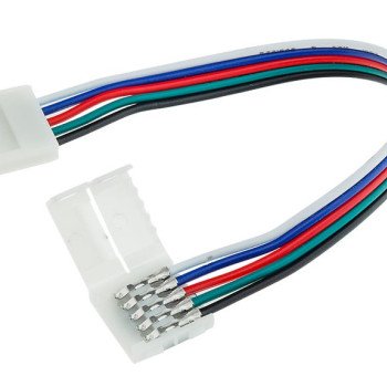 Lankstus sujungimas LED RGB + šalta balta šviesa juostai