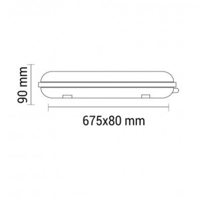Šviestuvas T8 LED lempai 1*60cm su vieno galo maitinimu Šviestuvas T8 LED lempai 1*60cm su vieno galo maitinimu