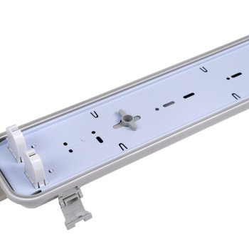 Šviestuvas T8 LED lempai 2*60cm su vieno galo maitinimu Šviestuvas T8 LED lempai 2*60cm su vieno galo maitinimu