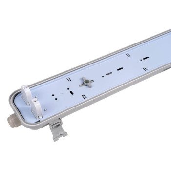 Šviestuvas T8 LED lempai 2*120cm su vieno galo maitinimu Šviestuvas T8 LED lempai 2*120cm su vieno galo maitinimu