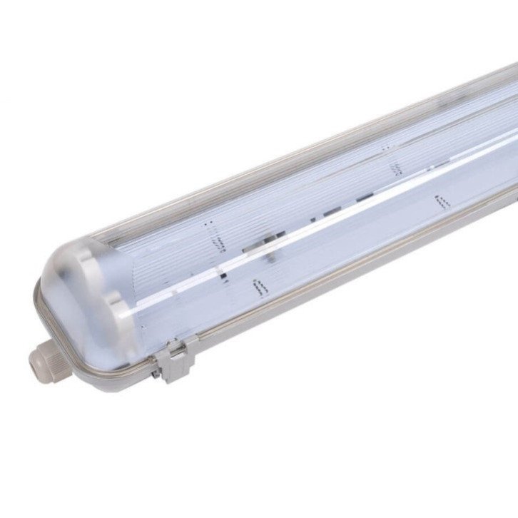 Šviestuvas T8 LED lempai 2*120cm su vieno galo maitinimu Šviestuvas T8 LED lempai 2*120cm su vieno galo maitinimu