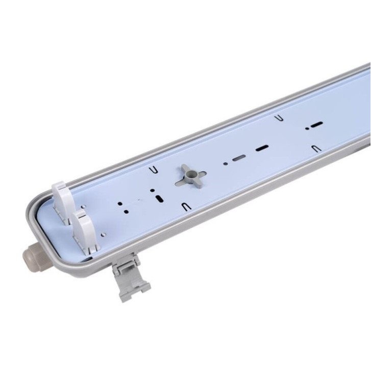 Šviestuvas T8 LED lempai 2*150cm su vieno galo maitinimu Šviestuvas T8 LED lempai 2*150cm su vieno galo maitinimu