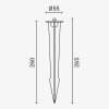 Šviestuvo smaigas, 210mm Šviestuvo smaigas, 210mm