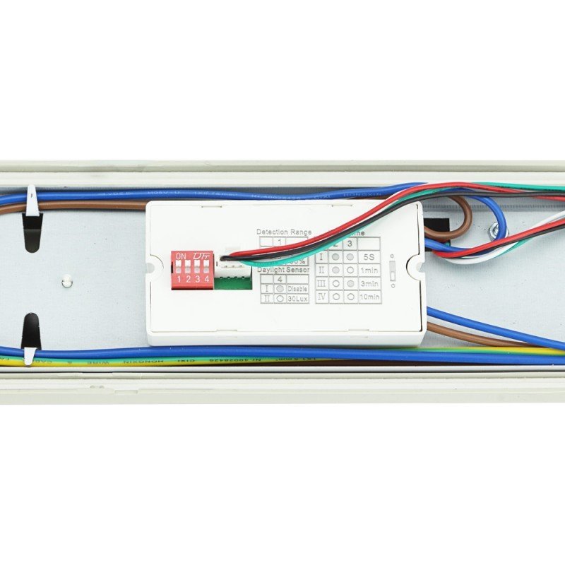 LED šviestuvas, 55W, vandeniui atsparus, PIR jutiklis, neutrali balta šviesa LED šviestuvas, 55W, vandeniui atsparus, PIR jutiklis, neutrali balta šviesa