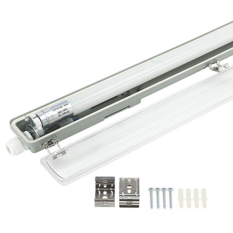Šviestuvas su T8 LED lempa, 9W (1*9W), šalta balta šviesa Šviestuvas su T8 LED lempa, 9W (1*9W), šalta balta šviesa
