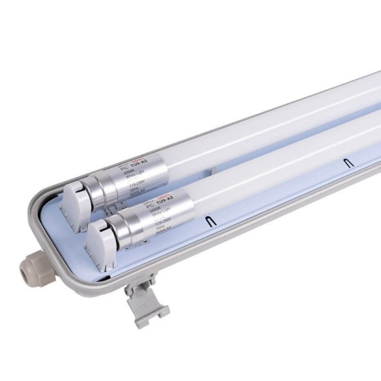 Šviestuvas su T8 LED lempa, 18W (2*9W), šalta balta šviesa Šviestuvas su T8 LED lempa, 18W (2*9W), šalta balta šviesa