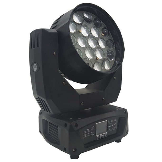 LED spindulio, judantis prožektorius, 19x15W, 300W, RGBW, didinimas LED spindulio, judantis prožektorius, 19x15W, 300W, RGBW, didinimas