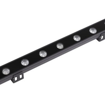 LED sieninis šviestuvas, pailgas, juodas, 9W, šalta balta šviesa