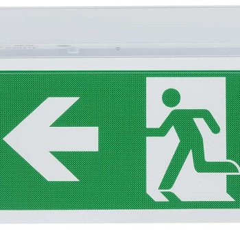 LED evakuacinis šviestuvas, 2W, 3 val., lubinis, įleidžiamas, su rodykle