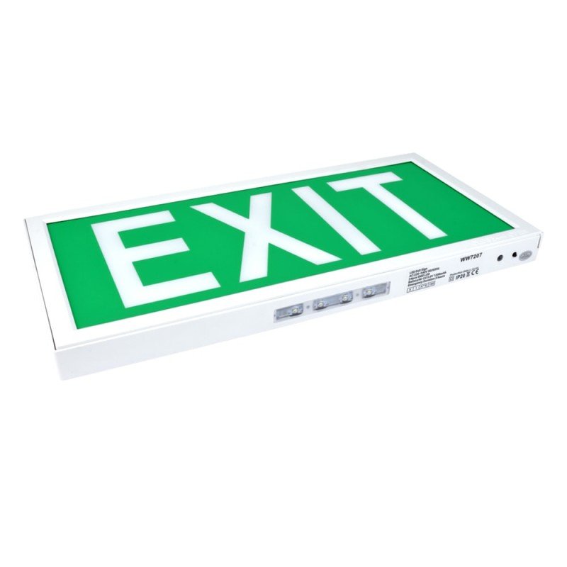 LED evakuacinis šviestuvas, 3W, 3 val., paviršinis, su rodykle LED evakuacinis šviestuvas, 3W, 3 val., paviršinis, su rodykle