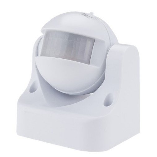 PIR daviklis, 12m, 180°, IP44, baltas