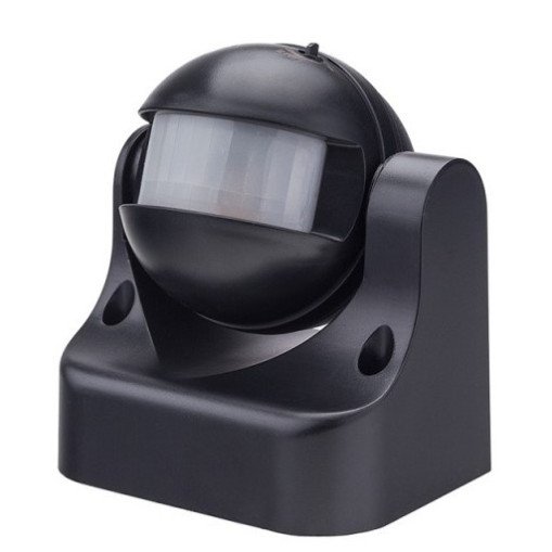 PIR daviklis, 12m, 180°, IP44, juodas
