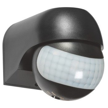 PIR daviklis, 12m, 180°, IP54, juodas